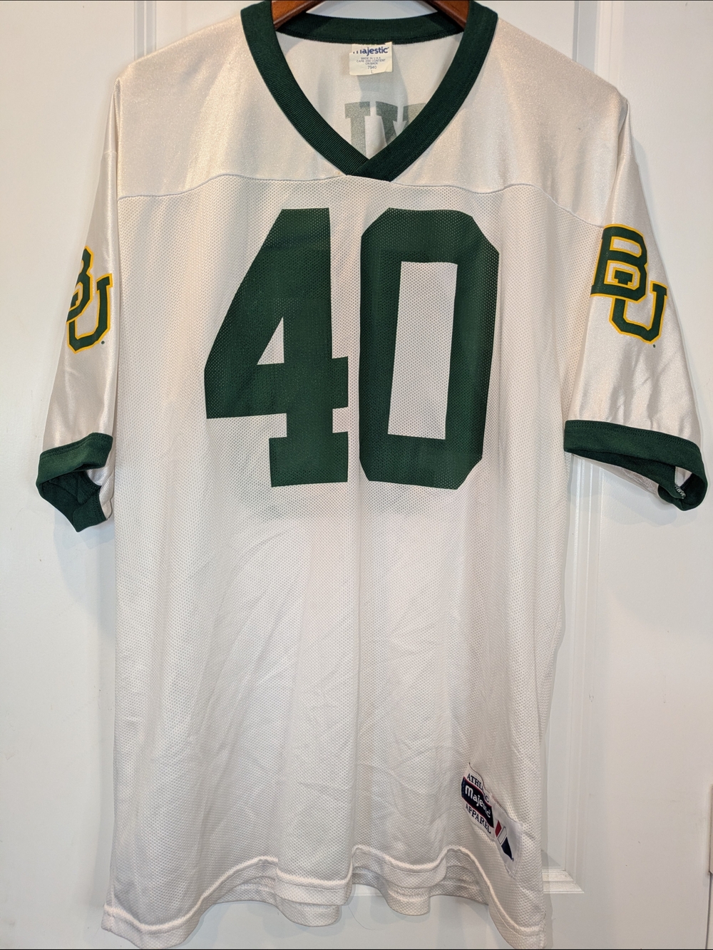 Vintage Baylor Bears #40 Football Jersey Majestic Athletic USA Made Size Large
